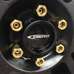 Kibbetech Machined Lug Nuts on Wheel