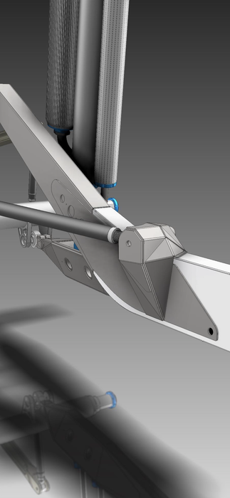 FRAME RAILS WITH INTEGRATED 4-LINK PIVOTS